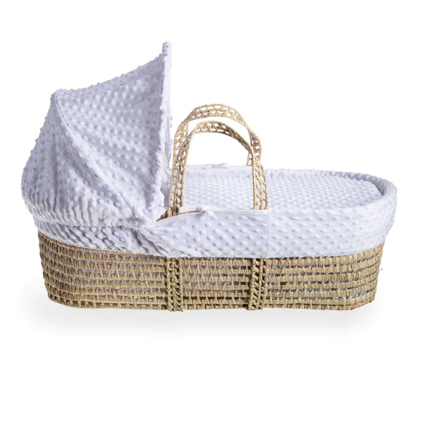 Clair-de-lune Dimple Palm Moses Basket White