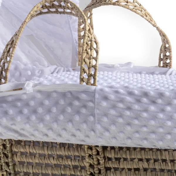 Clair-de-lune Dimple Palm Moses Basket White