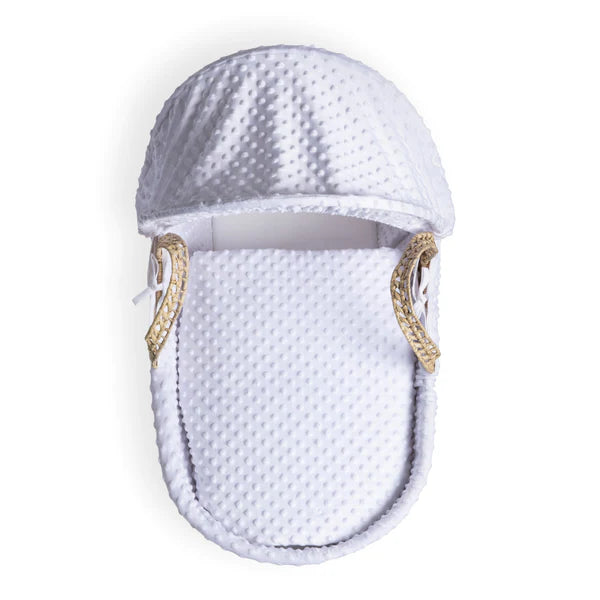 Clair-de-lune Dimple Palm Moses Basket White