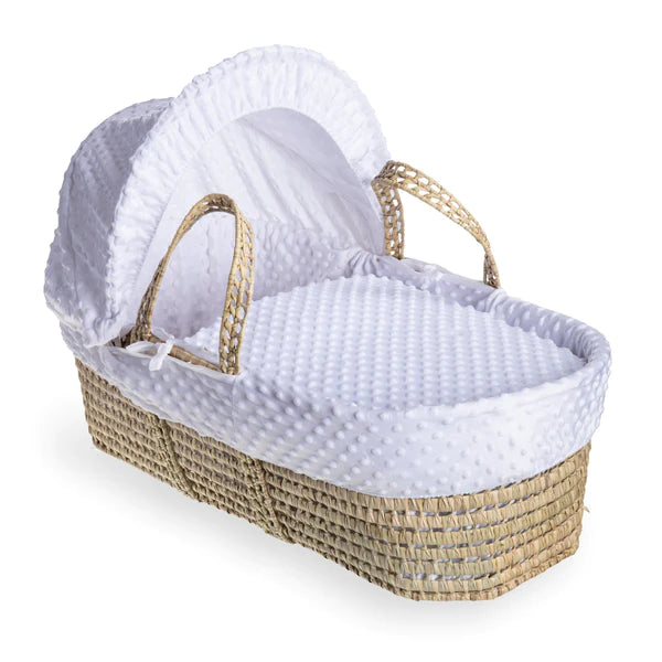 Clair-de-lune Dimple Palm Moses Basket White
