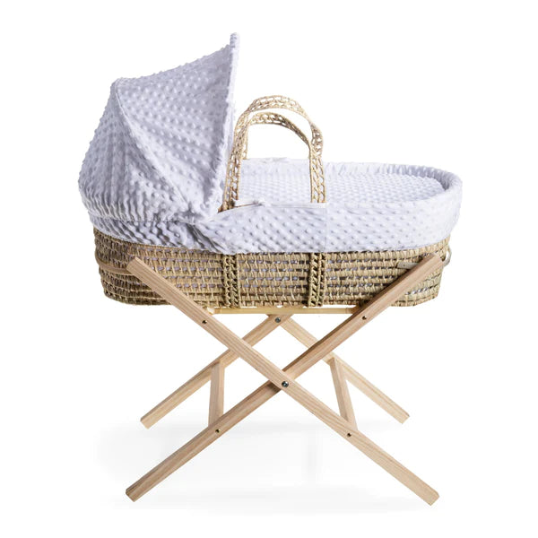Clair-de-lune Dimple Palm Moses Basket White