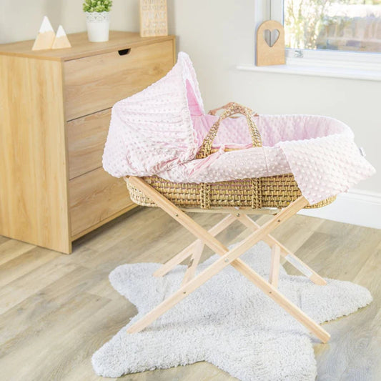 Clair-de-lune Dimple Palm Moses Basket Pink