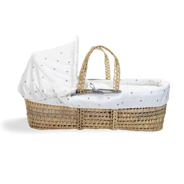 Clair-de-lune Lullaby Hearts Palm Moses Basket