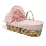 Clair-de-lune Waffle Palm Moses Basket Pink