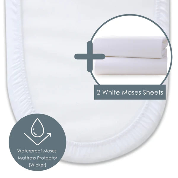 Clair de lune Waterproof Moses Basket Mattress Protector Tiny Tots Store Ltd