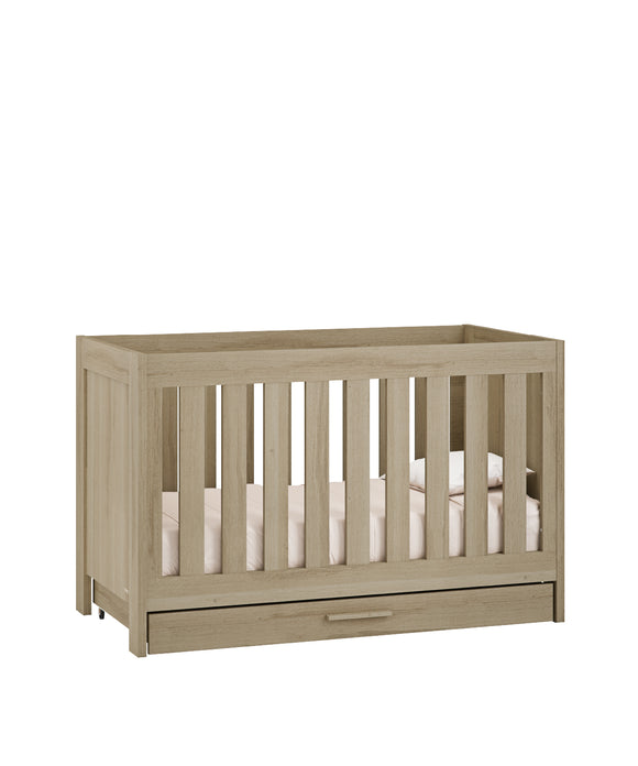 Venicci Forenzo Honey Oak Cot Bed with Underdrawer