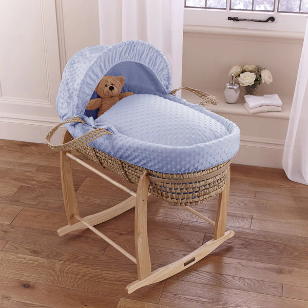 Clair-de-lune Dimple Palm Moses Basket Blue
