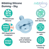 Nibbling Silicone Soother Size 1 - Sky Feeding