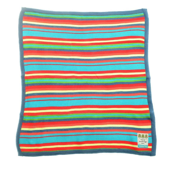 Cosatto Knitted Stripe Blanket Multi Colour Nursery