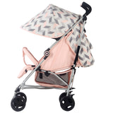 My Babiie MB02 Pink and Grey Chevron Lightweight Stroller