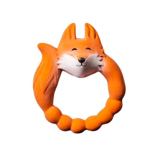 Natruba Fox Teether - Orange Feeding