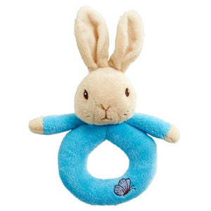 Peter Rabbit & Flopsy Bunny Plush Ring Rattles Toys Games