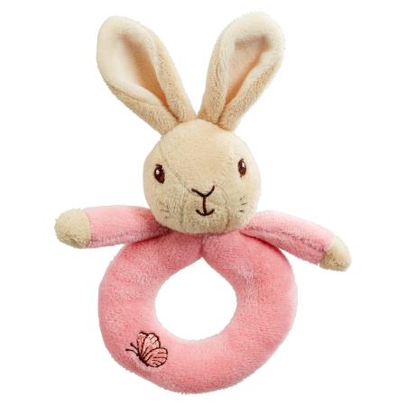 Peter Rabbit & Flopsy Bunny Plush Ring Rattles Toys Games