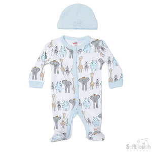 Premature 2 Pc Garment Set Safari Colours Pink Baby & Toddler Clothing