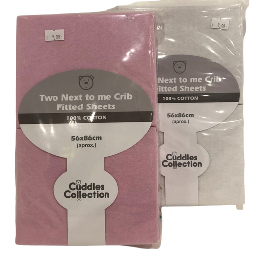 Cuddles Collection Next To Me Crib Fitted Sheets