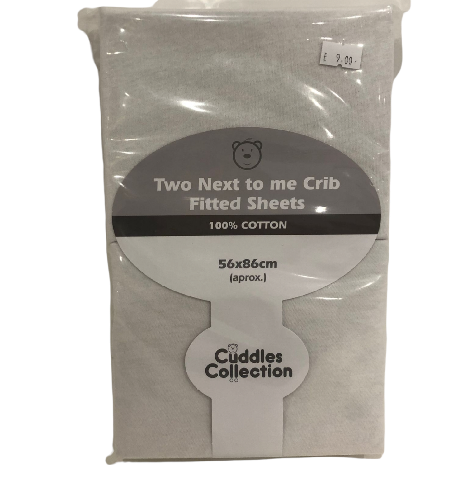 Cuddles Collection Next To Me Crib Fitted Sheets White