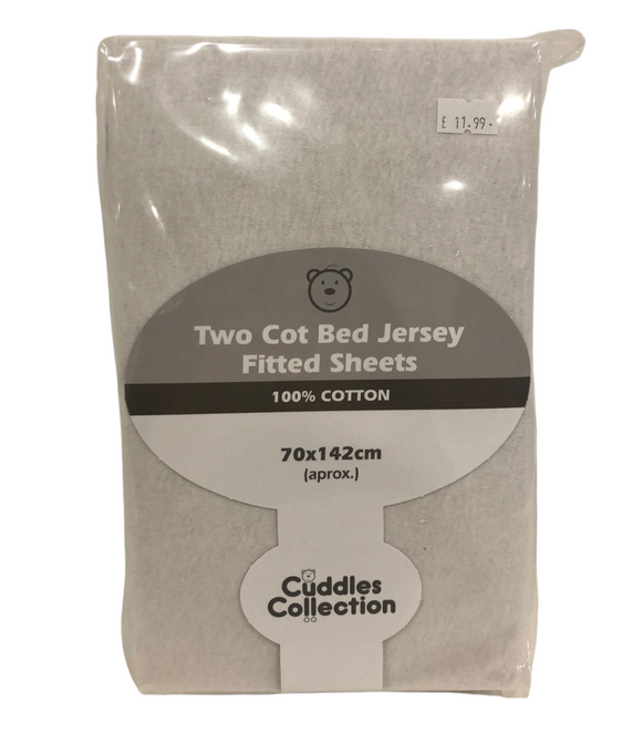 Cuddles Collection Jersey Cot Bed Fitted Sheets Bedding
