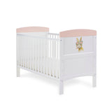 Obaby Grace Inspire Cot Bed & Underdrawer Watercolour Rabbit Pink