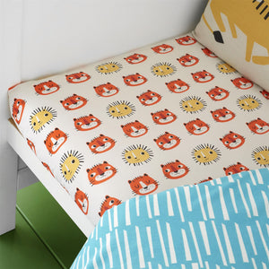 Tiger Tropics - 100% Cotton Cot Bed Fitted Sheets Cot Bed Bedding Toddler