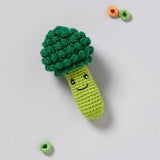 Weegoamigo Tiny Tree Brocolli Crochet Rattle-Green